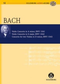 Bach: Violin Concertos, Concerto for two Violins BWV 1041/1042/1043 (Study Score + CD) published by Eulenburg